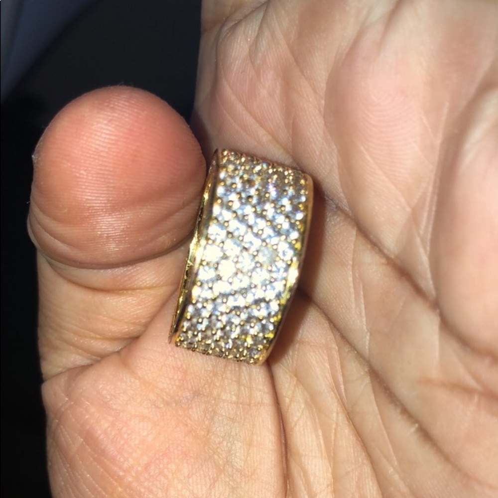 Gold 5 layer Diamond band Ring